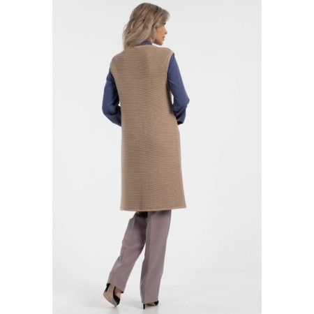 Women's vest, size 46, beige color-3