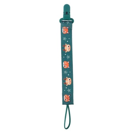 Holder for the nipple - dummy "Forest Friends", New Year, on the tape, gift packaging, crumb I-5