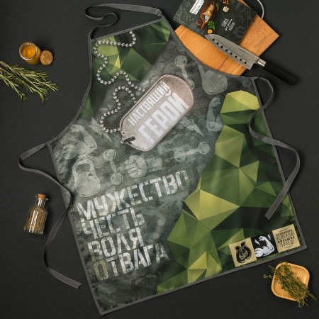 Apron "100% man" 65*80cm, 100% p/e, oxford 210g/m2
