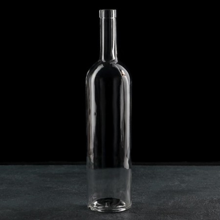Glass bottle "Original", 1 l, h = 35 cm, the color is transparent