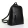 City backpack of artificial leather with lightning, black color