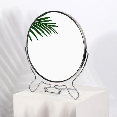 The desktop mirror is a suspended “circle”, bilateral, with an increase, D mirror surface 18.5 cm, silver color-1