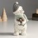 Polystone souvenir "Bear in a hat and a scarf with an armful of cones" 7.5x9.5x18.5 cm