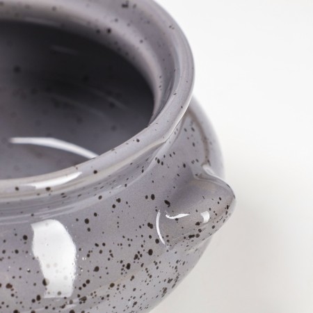 Borisovsky ceramics “Fog”, 500 ml, 13 × 9.5 cm, ceramics, gray baking pot-3
