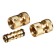 Set for a quick -sitting connection of hoses, 1/2 "(12 mm), 3 subjects (brass): Connector, Connector with Aquastop, adapter, Greengo