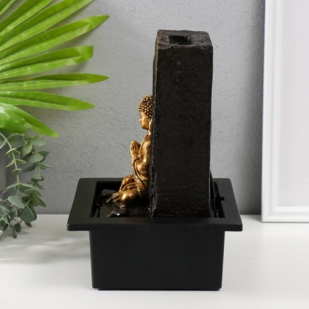 The desktop fountain from the network, backlight "Buddha Meditation in the Grotto" 21x17.5x26 cm-3