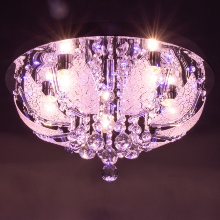 Svetogor chandelier "Grodno" 5x60W E27 LED lighting chrome 50x50cm-3