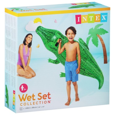 Crocodile swimming toy, 168 x 86 cm, from 3 years old, 58546np intex-1