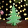 Wooden souvenir "Christmas tree", 15 cm, green