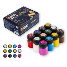 A set of acrylic paints on the skin of 11 colors x 20 ml, ZHK Decola, 261412142