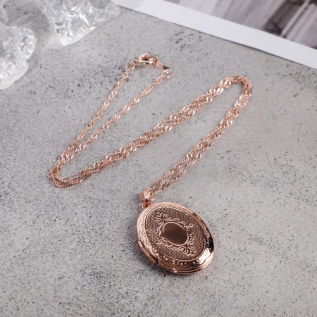 Pendant for the photo "Edel" oval is large, color pink gold, 40 cm