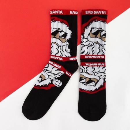 New Year's socks KAFTAN "Santa" size 41-44 (27-29 cm), black color