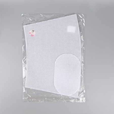 Canvas-base for embroidery of the basket, plastic, 40.5 × 26.5 × 29 cm, 20 × 12.5 cm, white color-2