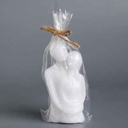Figure candle "Lovers", 12 cm, white-5