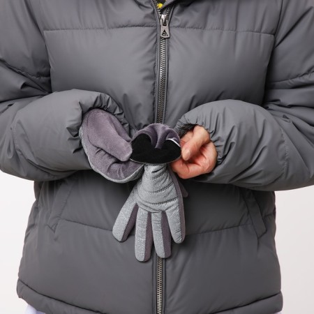 Gloves are female, dimensionless, with insulation, purple/silver color-4