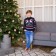 Jumper knitted children's kAFTAN "Family look" p. 30, (98-104 cm), blue