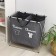 Belly basket Folding Double Daul “Dark and Light”, 61 × 36 × 57 cm, gray color is gray