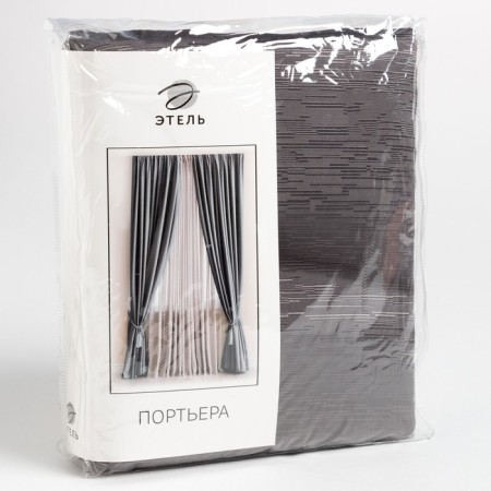 Curtain curtain Ethel "texture" centered gray, on the curtain. Less 145*265 cm, 100% p/e-4