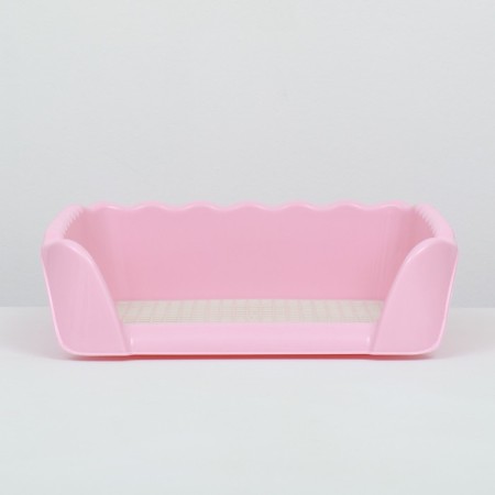 Tuel for dogs with high sides and a removable mesh 38x36x12 cm, pink-3
