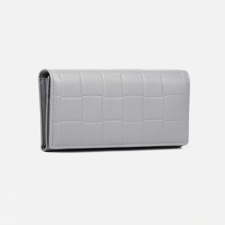 Women's wallet on magnets, gray color