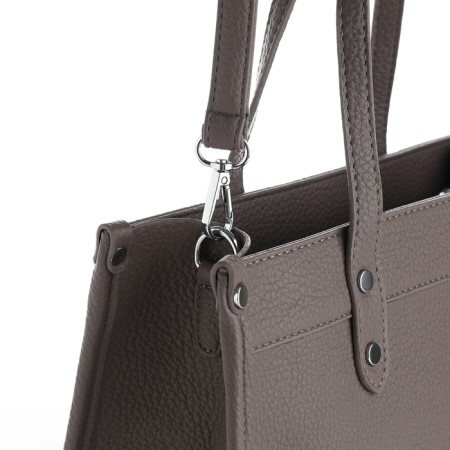 Women's bag with lightning, Textura, average size, brown color-5