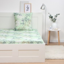 The set is economy and I Symphony: Green: sheet 145*214 cm, 70*70 cm, calico, 120g, 100% cotton
