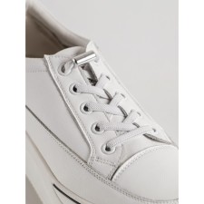 Braus laces elastic with a latch, white