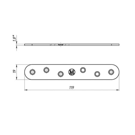 Fixing plate PK-120, galvanized-1