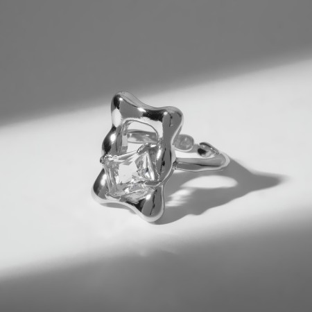 Ring "Fantasy" Dream, white color in silver, dimensionless-1