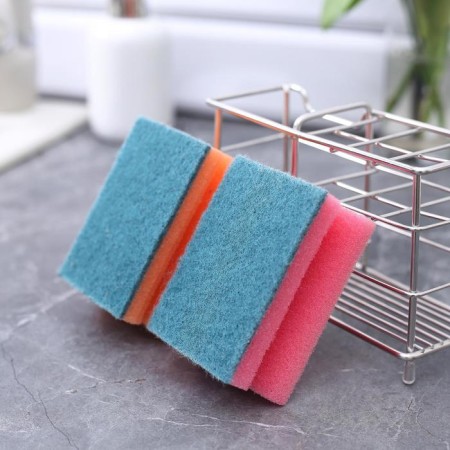 Set of domestic sponges with a cleaning layer of the share "Profile", 9 × 6.5 × 4.5 cm, 2 pcs-2