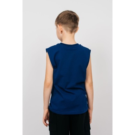 T-shirt for a boy, height 176 cm, dark blue color-1