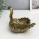 Interior Polystone Swan stand under the brass 21x14x15 cm