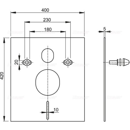 ALCAPLAST M930 soundproof stove, for a suspended toilet and for bidet-1