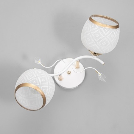 Frida chandelier 2he27 40W white-gold 46x25x26 cm Bayerlux-4