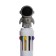 Automatic ballpoint pen "Cosmonaut", 10 color, mix
