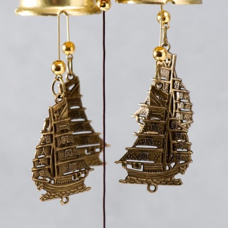 Wind Music Metal "Lakshmi and Carp" 8 bells 66 cm-3