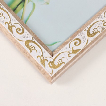 Photo frame plastic 13x18 cm "Golden Binding on White" 1.1x15.8x20.8 cm-3