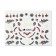 Nail stickers 6.5*5.5 cm Merry Christmas SQ058 red/black/white substrate QF