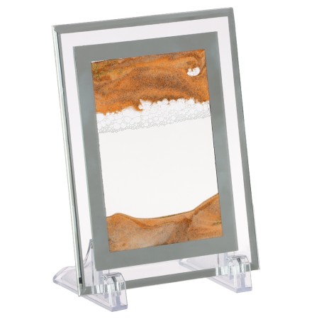 Sanding clock-picture, 18 x 13 cm, anti-stress, orange sand