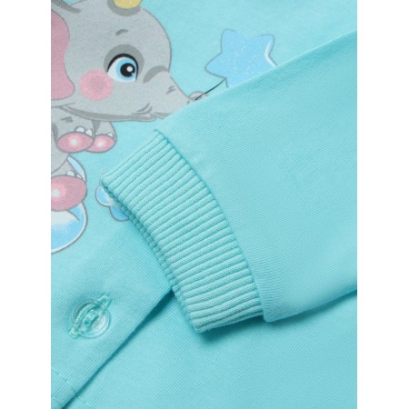 Children's blouse "elephant", mint color, height 68-2