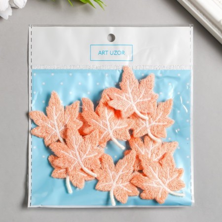 Decor for creativity Textile Embroidery "Maple Leaf" 4.7x4 cm-2
