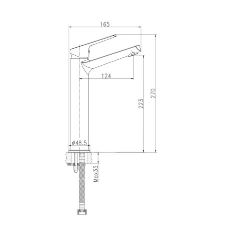 Cersanit flavis a63038 shell mixer, high-7
