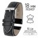 Watch strap, male, 18 mm, harness 75 mm, larynx 115 mm, genuine leather, black