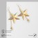 Earrings hanging "star" with chains, color gold, 8 cm