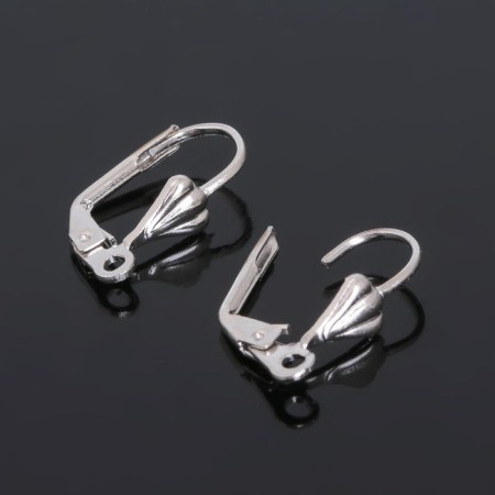 Schwenzes with a French fastener, 18 mm (set of 5 pairs), silver color