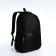 Young backpack from textiles with a zipper, 4 pockets, black/green color