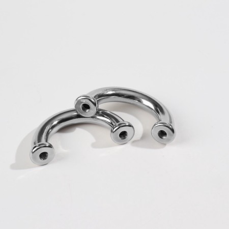 Fasteners for handles on a bag, 3 × 1.6 × 0.5 cm, 2 pcs, 4 screws, silver color-4