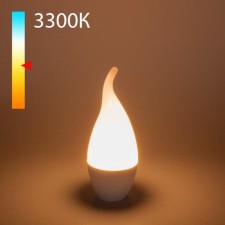 Светодиодная лампа «Свеча на ветру» CA37 Elektrostandard, 37х37х131 мм, 8Вт, E14, 890Лм, 3300К