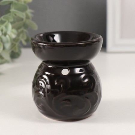Aroma lamp ceramics "Geometry and vegetation" mix 7.5x8.5x9 cm-1