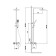 The shower system TIMO SELENE SX-1030/00, single-leaf, tropical shower, hand watering can, chrome